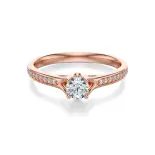 Pierścionek z różowego złota z diamentami AJPZ_122